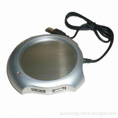 USB Cup Warmers with USB Hub, for Ceramic, Glass and Metal Mugs, Ideal as Promotional Gifts